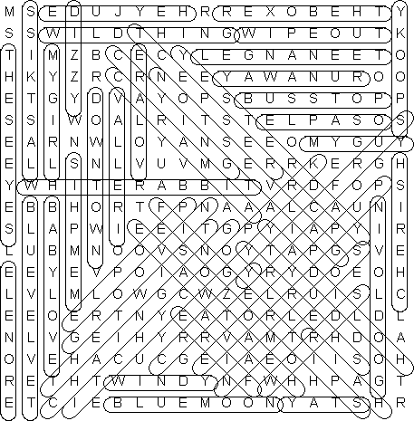 word search puzzle solution