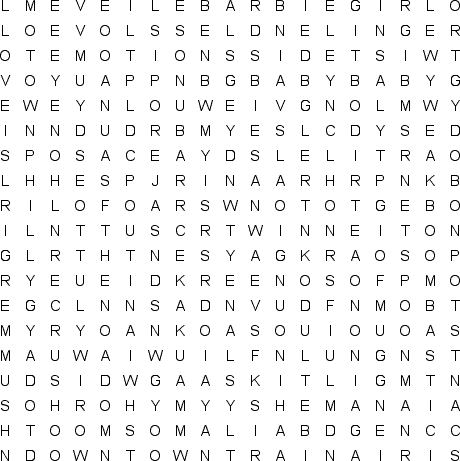 word search puzzle