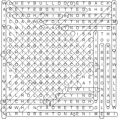 word search puzzle solution