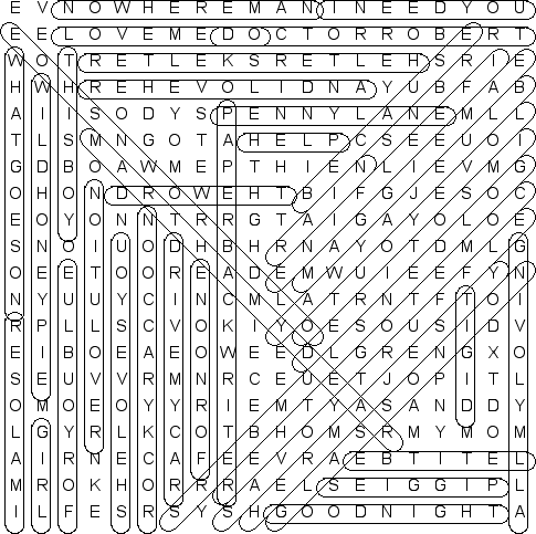 word search puzzle solution