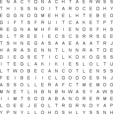 Printable Crossword Puzzles on Christmas Free Word Search Puzzle
