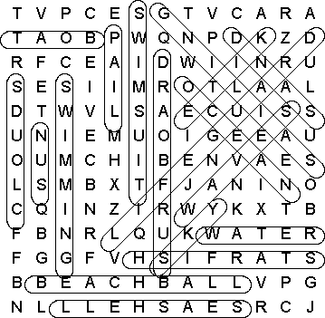 word search puzzle solution