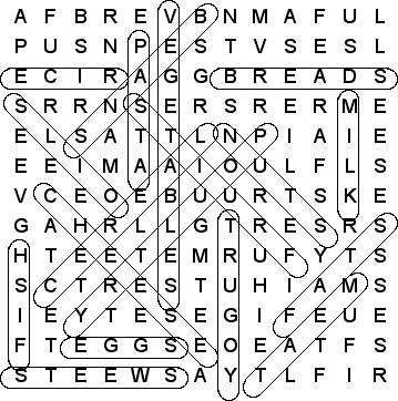word search puzzle solution
