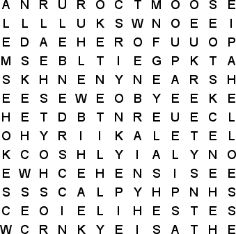 word search puzzle