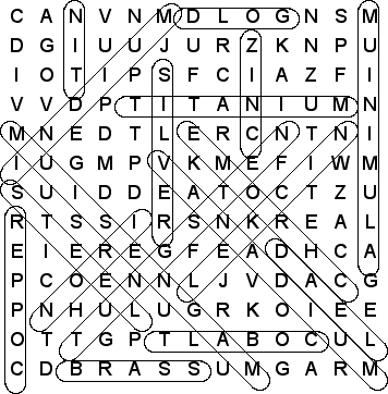 word search puzzle solution