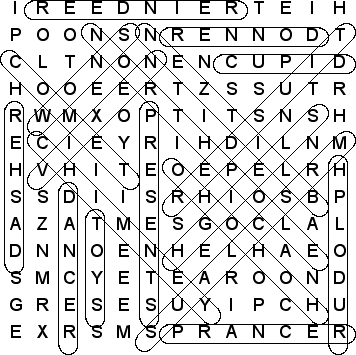 word search puzzle solution