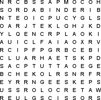 word search puzzle