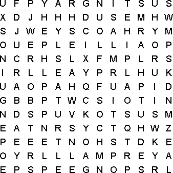 word search puzzle