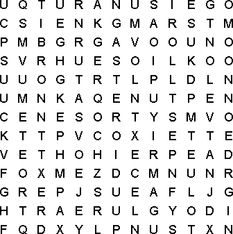 word search puzzle