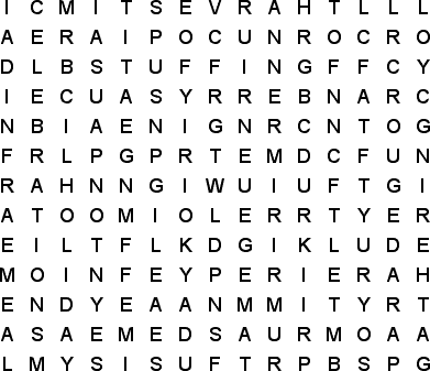 Crossword Puzzles Printable on Thanksgiving   Free Word Search Puzzle