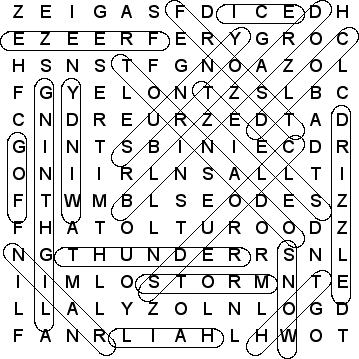 word search puzzle solution