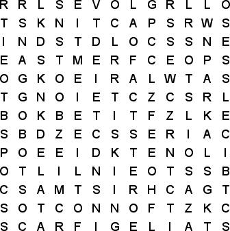 word search puzzle