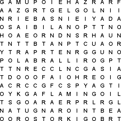 Zoo Animals Free Word Search