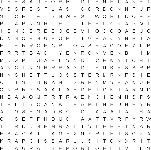 word search puzzle