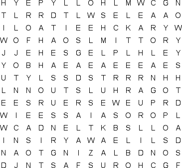 word search puzzle