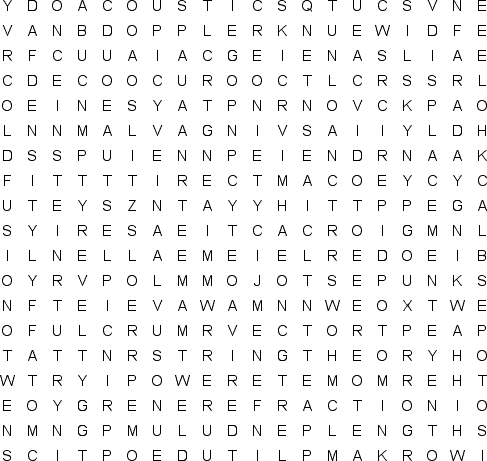 physics word search puzzle