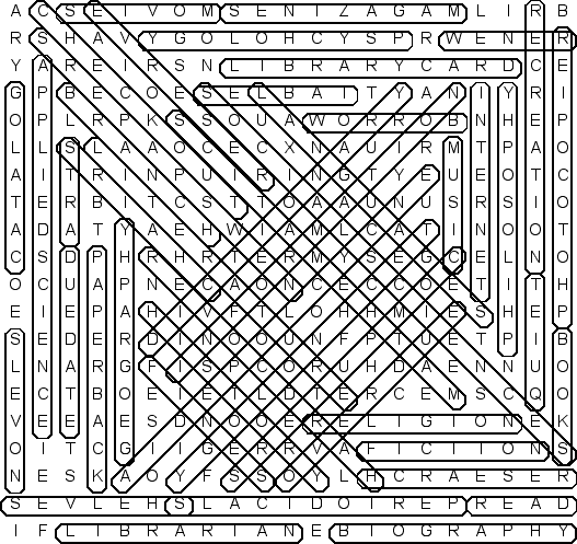 word search puzzle solution