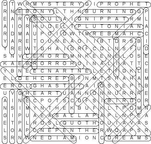 word search puzzle solution