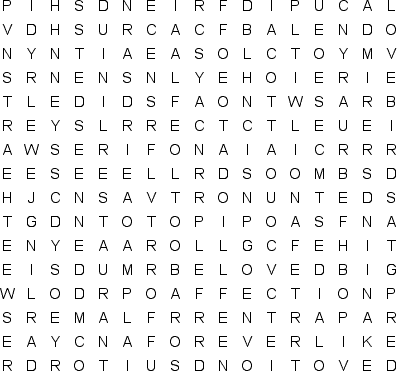 valentines day word searches