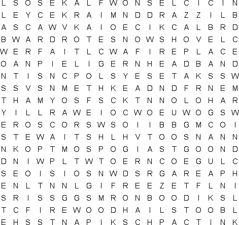 winter word search copy