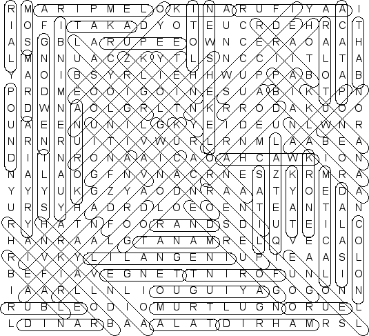 word search puzzle solution