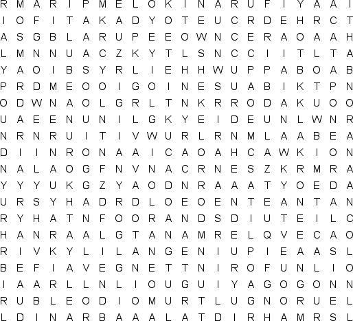 word search puzzle