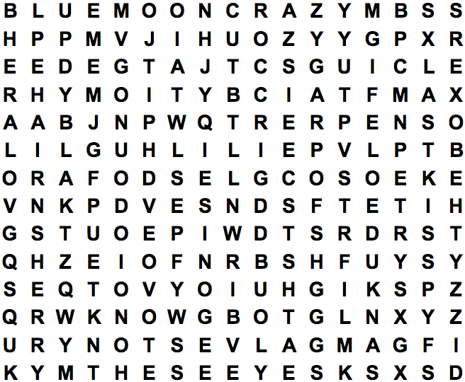 word search puzzle