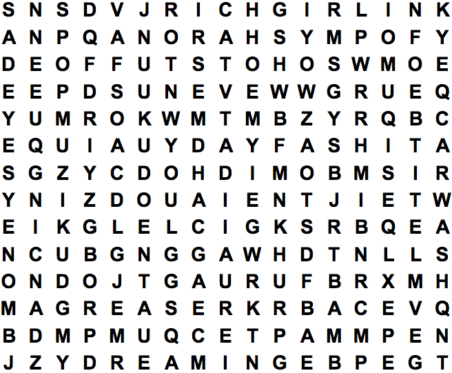 word search puzzle