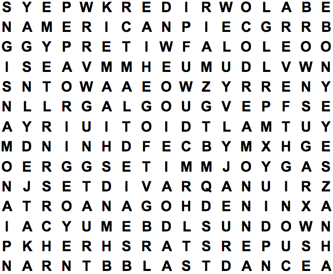 word search puzzle