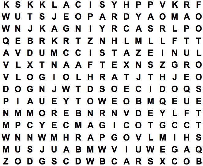 word search puzzle