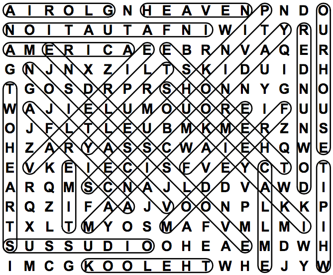 word search puzzle solution