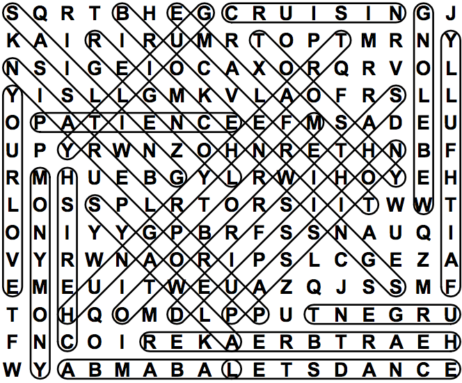 word search puzzle solution