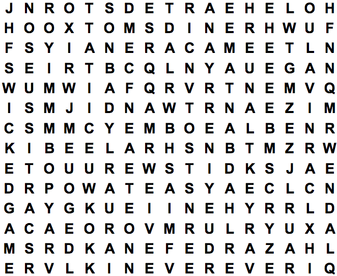 word search puzzle