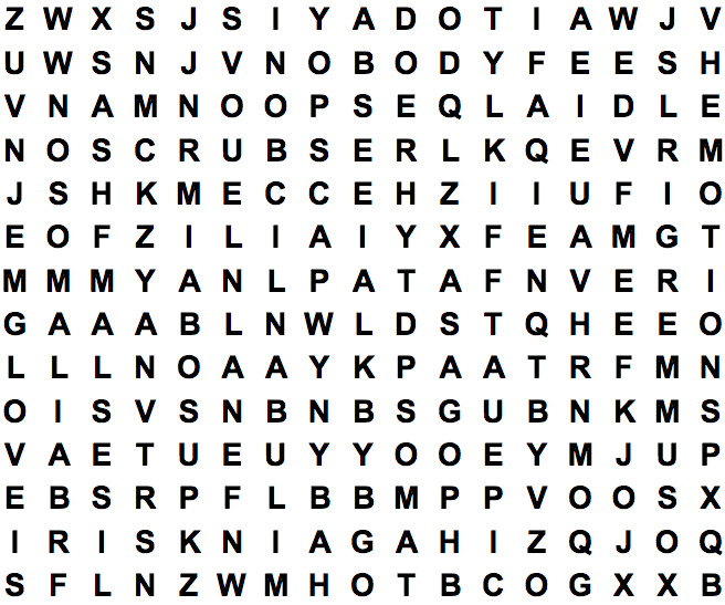 word search puzzle