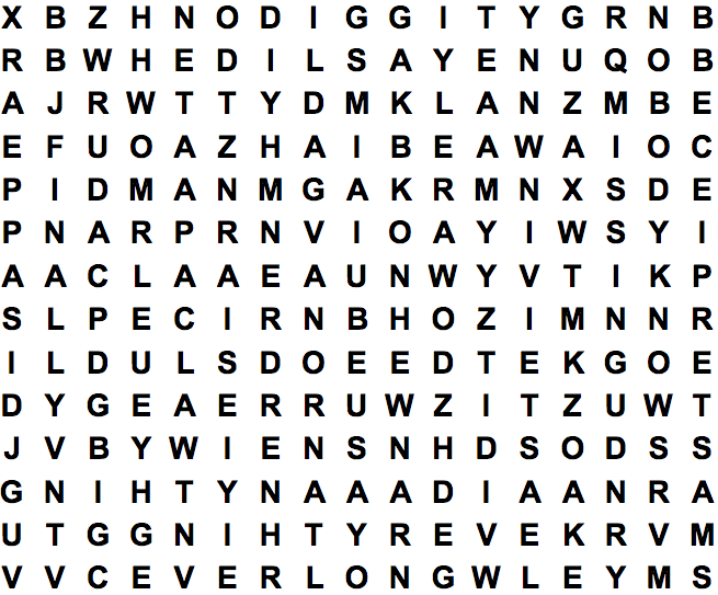 word search puzzle