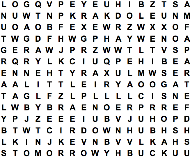 word search puzzle