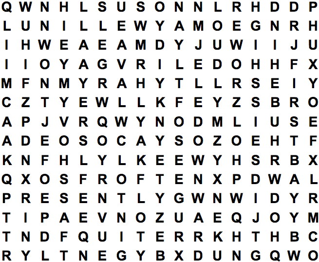 word search puzzle