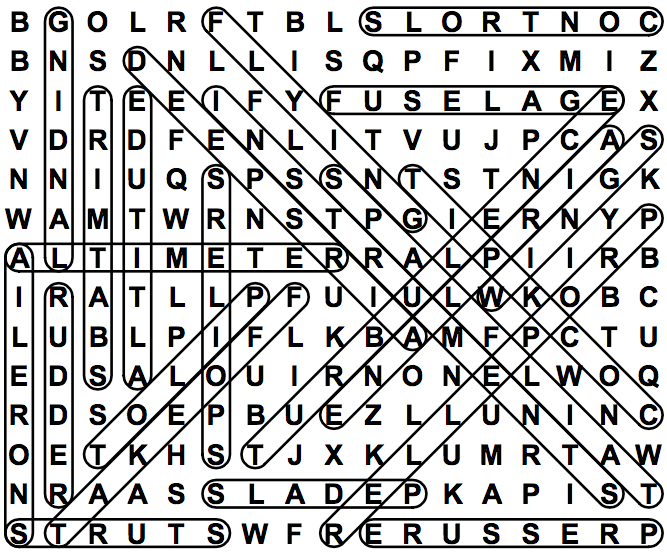 word search puzzle solution