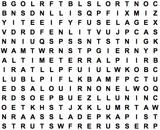 word search puzzle