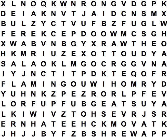 word search puzzle