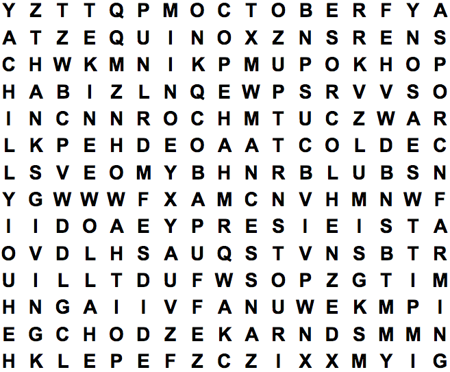 word search puzzle