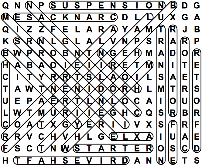 word search puzzle solution