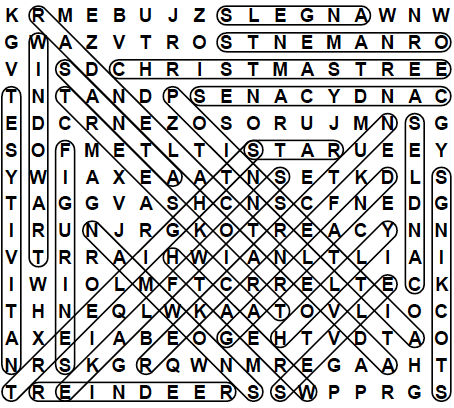 word search puzzle solution