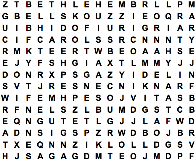 Christmas - Large Print Word Search Puzzle