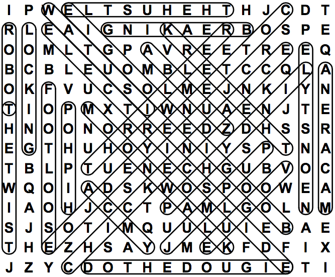 word search puzzle solution