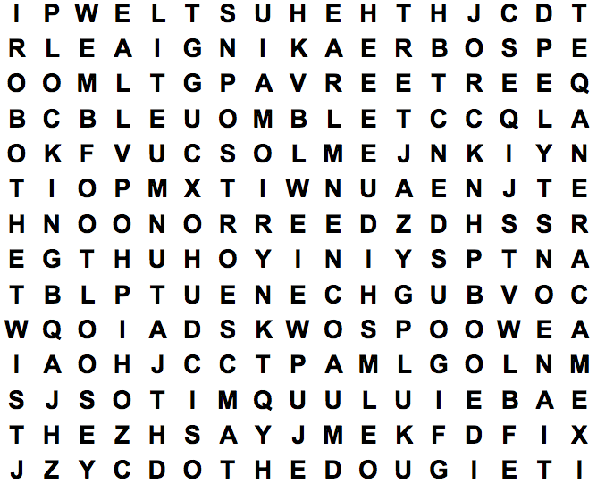 word search puzzle