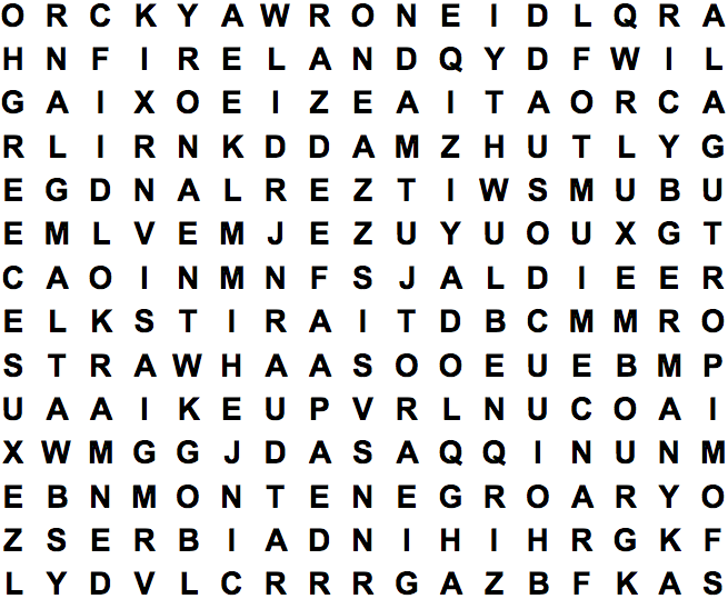 word search puzzle