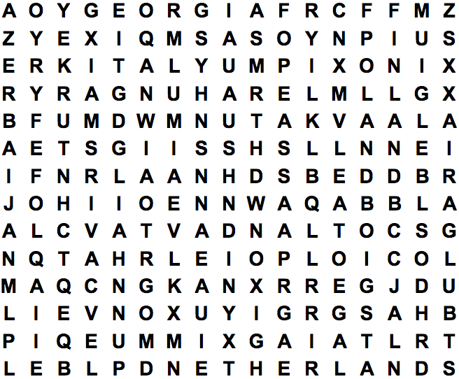 word search puzzle