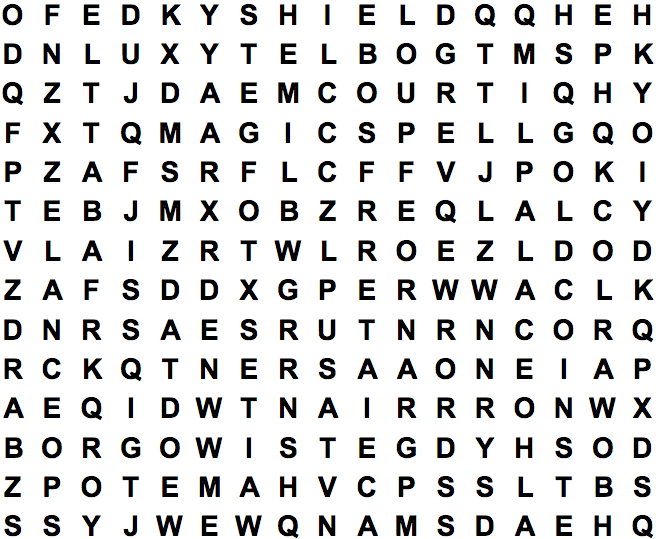 word search puzzle