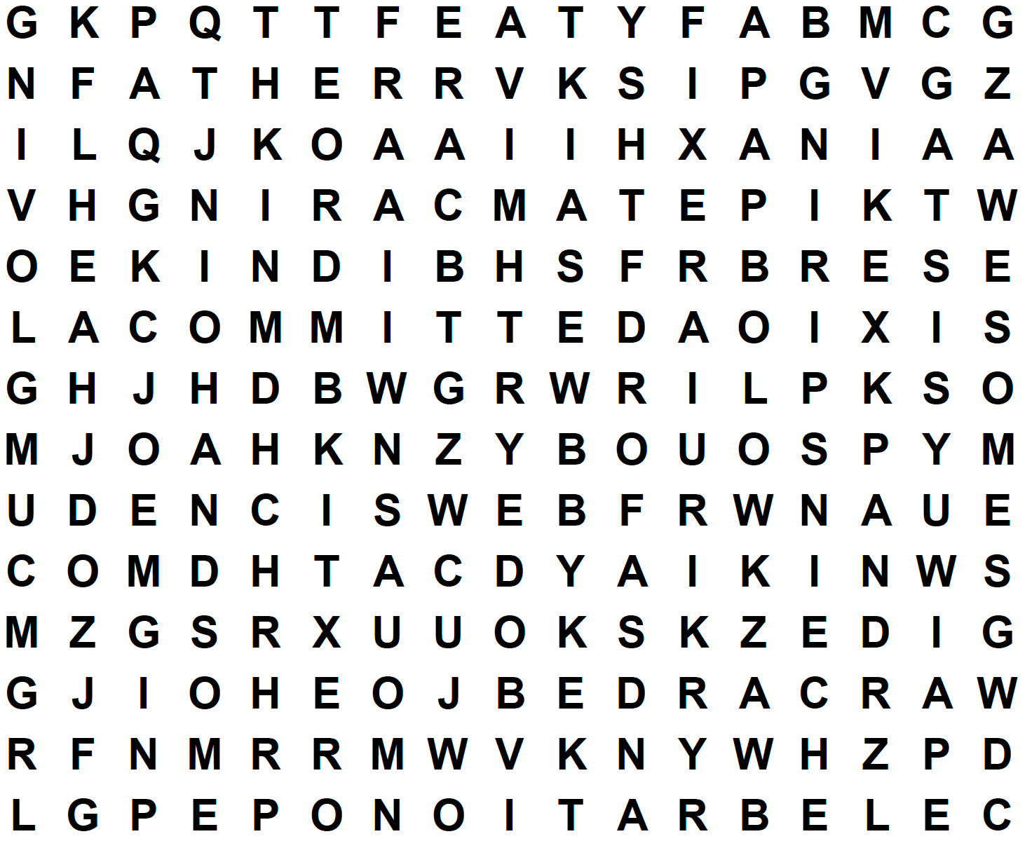 word search puzzle